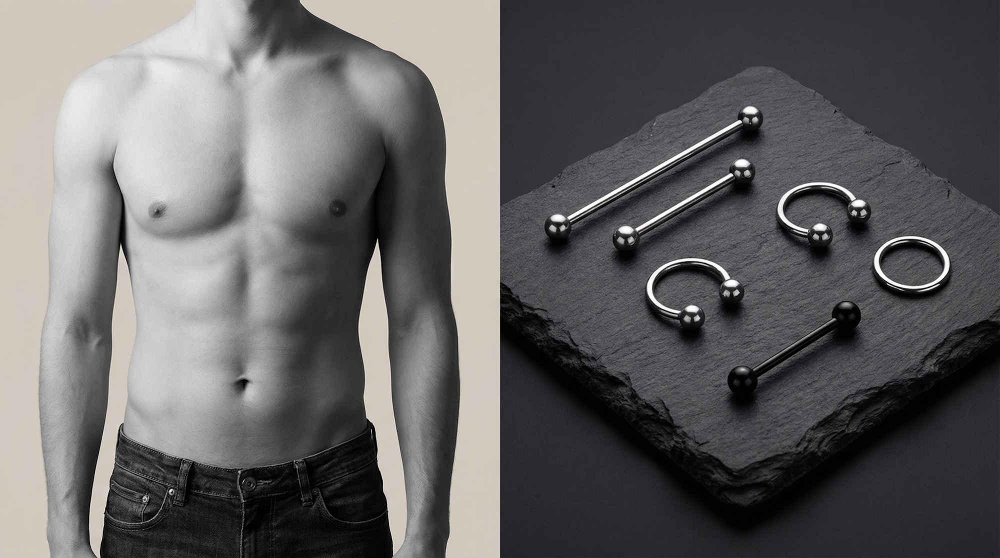Frenum Piercing Schmuck - Barbells, BCR-Ringe und Intimschmuck für Männer aus Chirurgenstahl und Titan