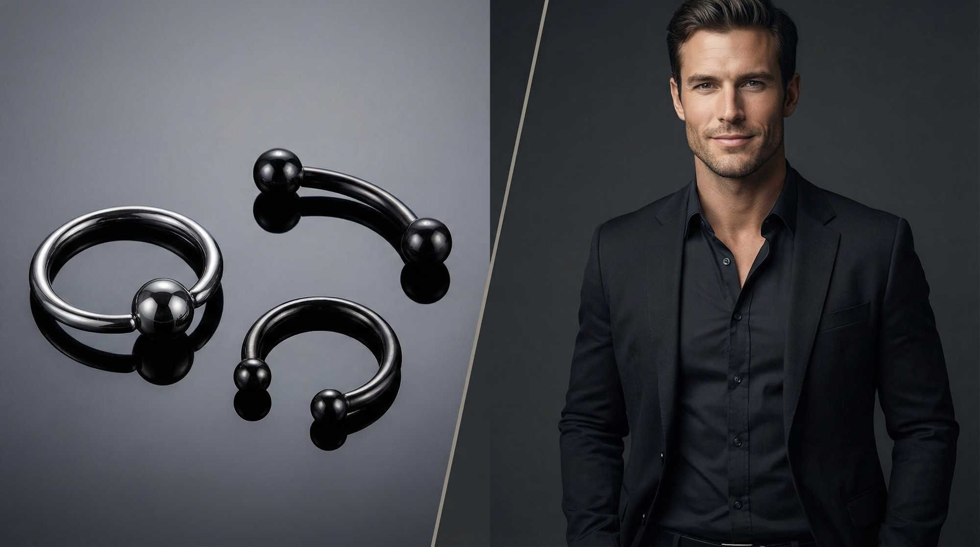 Prinz Albert Piercing Schmuck - PA-Ringe und Intimschmuck für Männer aus Chirurgenstahl und Titan