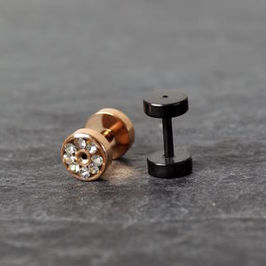 1 mm Flesh Tunnel und Ohr Plugs aus Chirurgenstahl