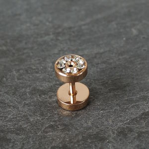 1 mm Flesh Tunnel und Ohr Plugs in Rosegold