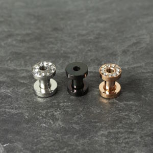 4 mm Flesh Tunnel und Ohr Plugs aus chirurgischem Edelstahl