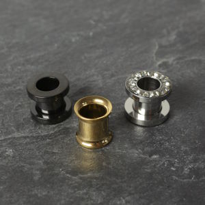 7 mm Flesh Tunnel und Ohr Plugs aus chirurgischem Edelstahl