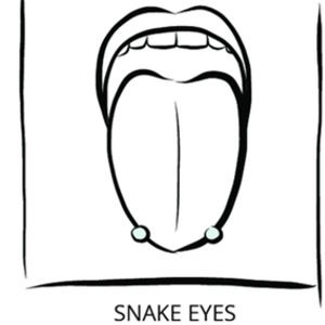 Snake Eyes Zungenpiercing