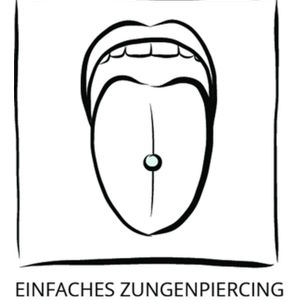 Zungenpiercing klassisch