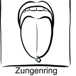 Zungenpiercing mit Ring