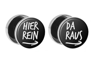 Lustige Ohrringe Witzige Ohrstecker + Fake Plugs