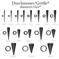 Schwarzer 2 in 1 Flesh Tunnel Dehner
