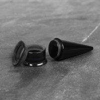 Schwarzer 2 in 1 Flesh Tunnel Dehner