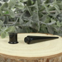 Schwarzer 2 in 1 Flesh Tunnel Dehner