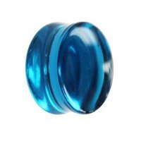 Glas Plug - Blau 8 mm
