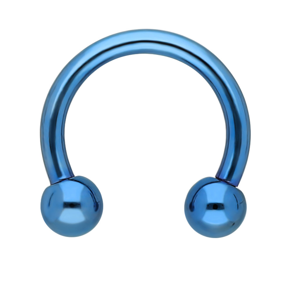 Piercing Für Helix Lippe HUFEISEN PIERCING RING Kugel TITAN Schwarz 5 Größen SEPTUM Nase Usw 14G Horseshoe Spike 1.6mm