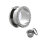 Flesh Tunnel - Stahl - Silber - Kristall 1,2 mm