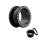 Flesh Tunnel - Stahl - Schwarz - Kristall 3 mm