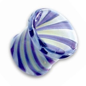 Glas Tunnel - Twist - Blau