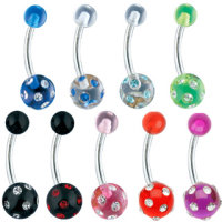 Bauchnabelpiercing - Multi Kristall