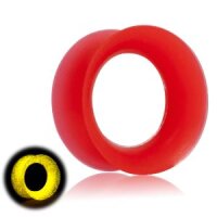 Glow in the dark - Tunnel - Silikon - Rot 4 mm