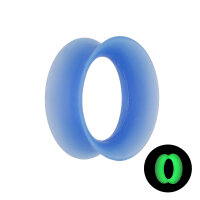 Glow in the dark - Tunnel - Silikon - Blau 4 mm