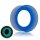 Glow in the dark - Tunnel - Silikon - Blau 4 mm