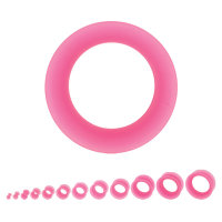 Flesh Tunnel - Silikon - Pink - dünner Rand