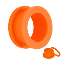 Flesh Tunnel - Kunststoff - Orange 8 mm