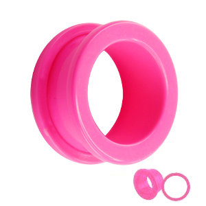 Flesh Tunnel - Kunststoff - Neon - Pink 8 mm