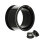 Double Flare Flesh Tunnel - Stahl - Schwarz - GEWINDE