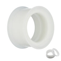 Flesh Tunnel - Kunststoff - Weiß - double flared 4 mm