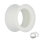 Flesh Tunnel - Kunststoff - Weiß - double flared 4 mm