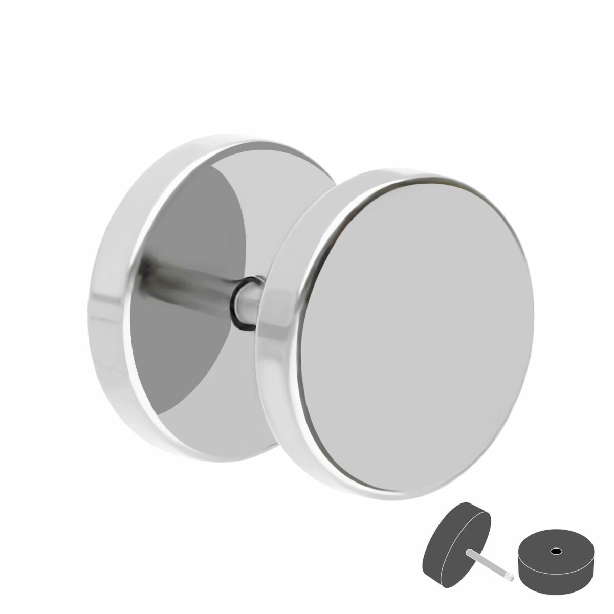 5 Paare 8 Mm Tian Edelstahl Herren Ohrstecker Creolen
