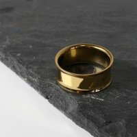 Stahl Ohr Flesh Tunnel | Gold | Dünn | 12 mm