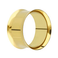 Stahl Ohr Flesh Tunnel | Gold | Dünn | 30 mm