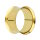 Stahl Ohr Flesh Tunnel | Gold | Dünn | 30 mm
