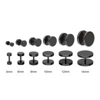 Piercing Fake Plug - Titan - Schwarz - [1.] - 1,2 x 4 mm