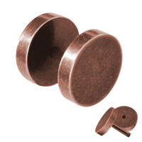 Piercing Fake Plug - Antik - Rosegold [1.] - 1.2 x 8 mm