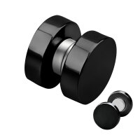 Magnet Fake Plug - Stahl - Schwarz [3.] - 10 mm
