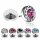 Piercing Fake Plug - Silber - Kristall