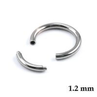 Piercing Segmentring - Stahl - Silber - 1.2mm [05.] - 1.2 x 10 mm