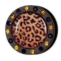 Crystal Picture Plug - Screw - Leopard