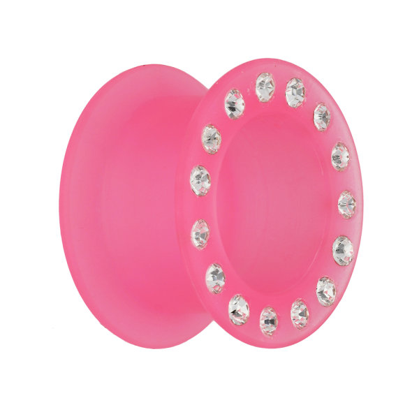 Flesh Tunnel - Silikon - Pink - Kristall
