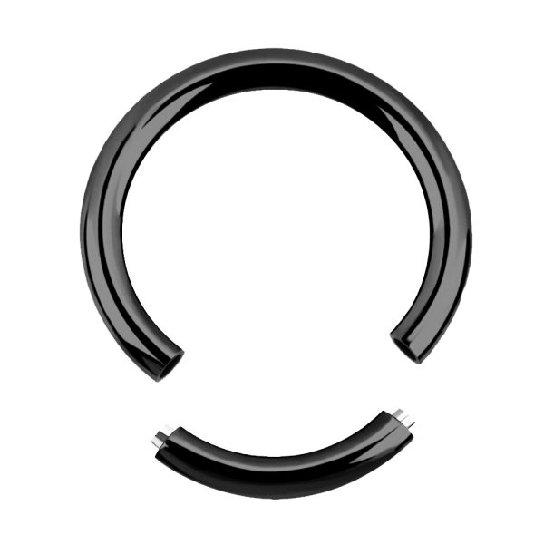 Piercing Segmentring - Stahl - Schwarz - 1.2mm [03.] - 1.2 x 8 mm