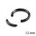 Piercing Segmentring - Stahl - Schwarz - 1.2mm [03.] - 1.2 x 8 mm