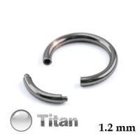 Piercing Segmentring - Titan - Silber - 1.2mm [03.] - 1.2 x 10 mm
