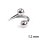 Piercing Spirale - Stahl - Silber - 1.2mm [01.] - 1.2 x 5 mm (Kugeln: 2.5mm)