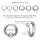 Klemmkugelring Piercing BCR | Silber | [12.] - 2.5 x 8 mm (Kugel: 5mm)