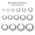 Klemmkugelring Piercing BCR | Silber | [12.] - 2.5 x 8 mm (Kugel: 5mm)