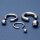 Klemmkugelring Piercing BCR | Silber | [12.] - 2.5 x 8 mm (Kugel: 5mm)