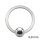 Piercing Klemmring - Stahl - Silber - 0.8mm [05.] - 0.8 x 10 mm (Kugel: 4mm)