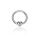 Piercing Klemmring - Stahl - Silber - 0.8mm [05.] - 0.8 x 10 mm (Kugel: 4mm)