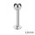 Piercing Labret - Stahl - Silber - 1.0mm [01.] - 1.0 x 5 mm (Kugel: 3mm)