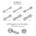Barbell Piercing Stab Hantel | Silber | [17.] - 3.0 x 8 mm (Kugeln: 6mm)